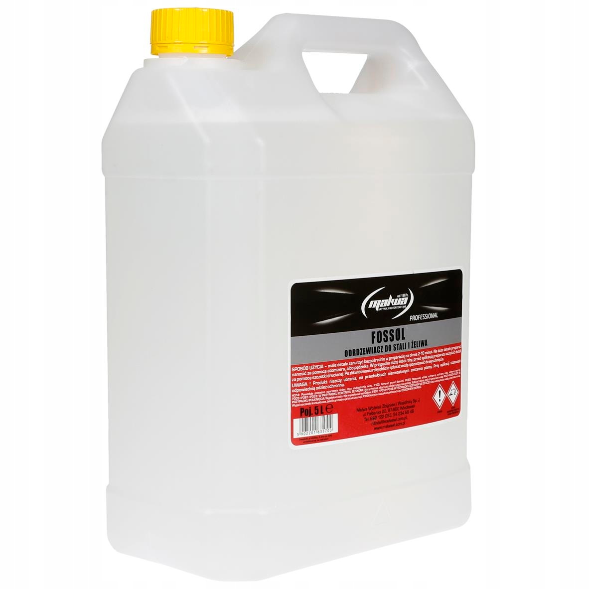 Odrdzewiacz do stali FOSSOL Malwa Kwas fosforowy 5 Packaging Volume 5000 ml
