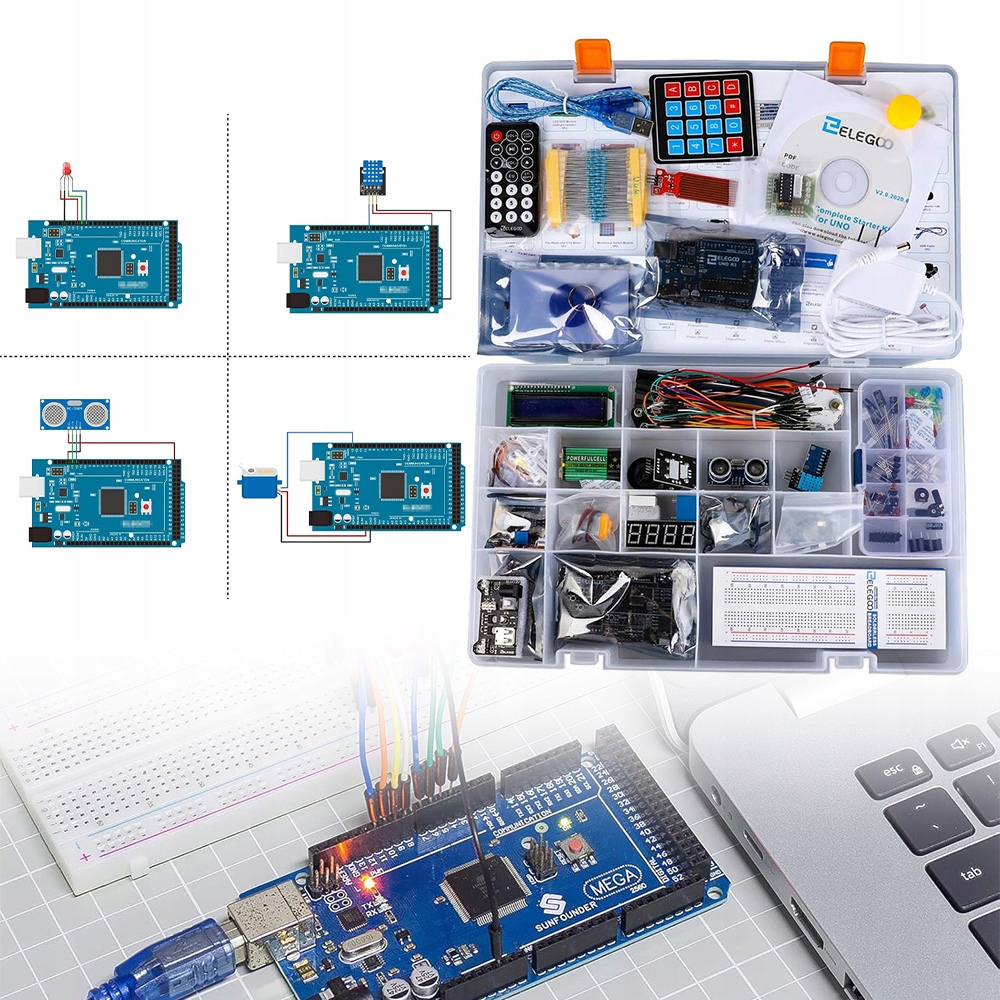 ZESTAW STARTOWY DO PROGRAMOWANIA ANDUINO Zestaw Startowy MEGA2560 R3