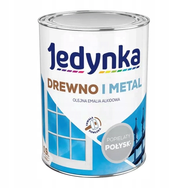 

Farba Do Drewna I Metalu Jedynka Popielaty 0,9L
