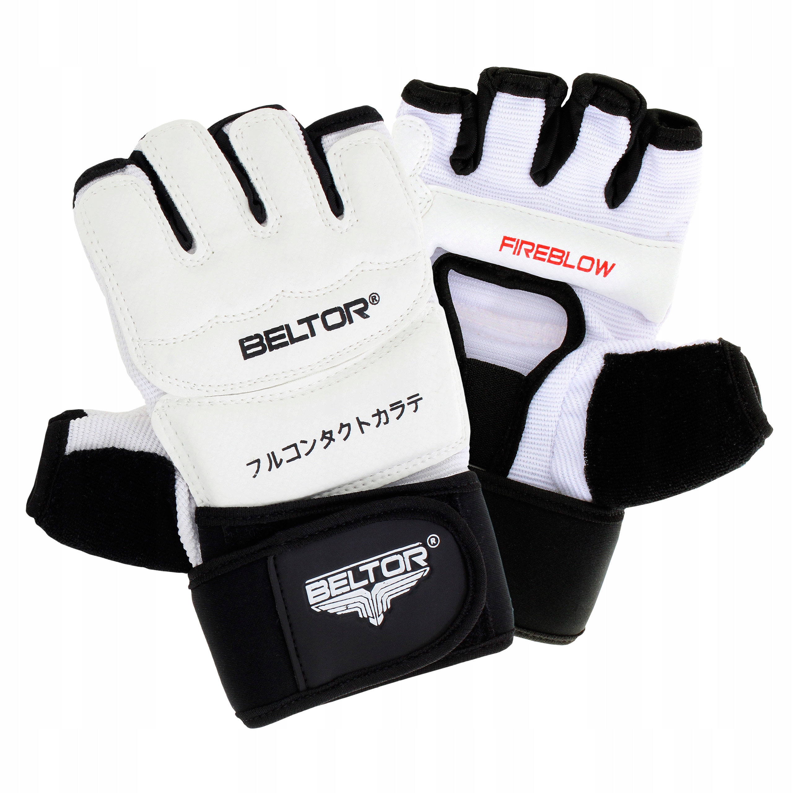 Beltor Rękawice Karate Ochraniacze Dłoni Pięści Fireblow Full Contact r. M