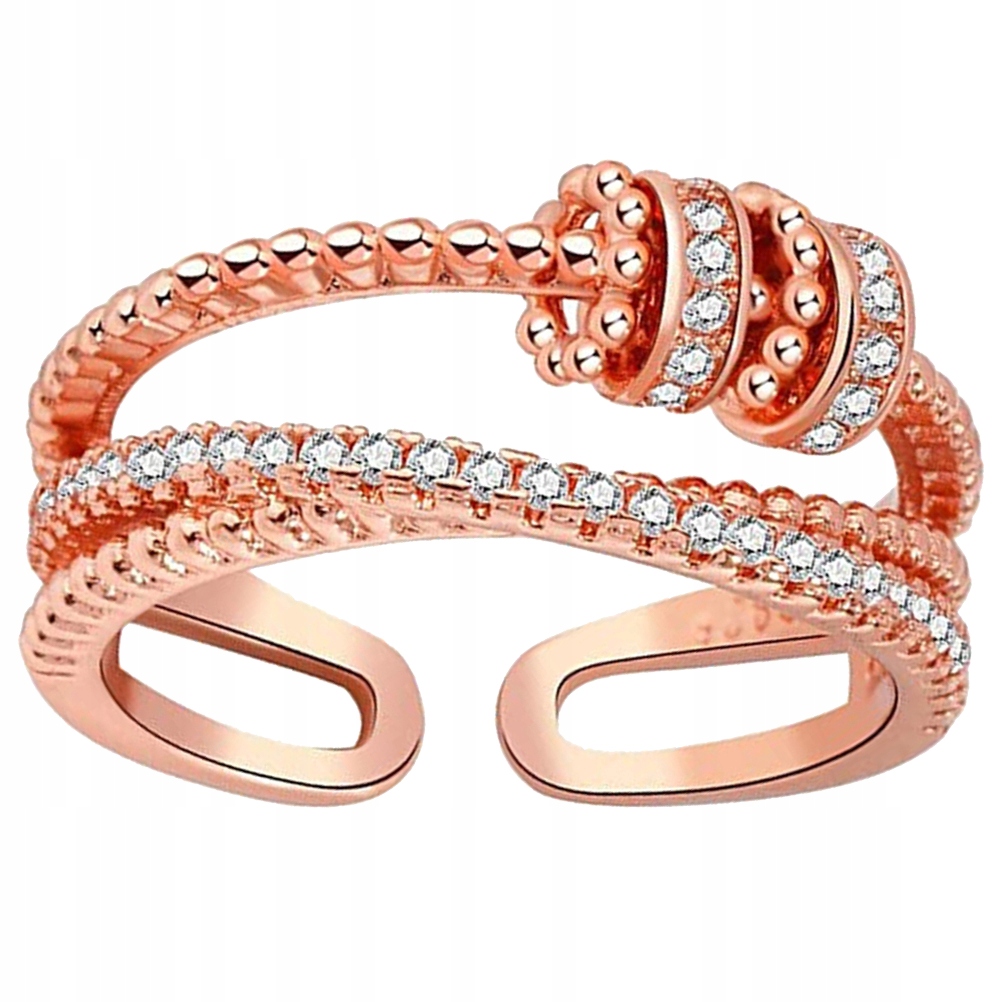 PIERŚCIONEK Z KORALIKAMI PIERŚCIONEK NA PREZENT Marka bez marki