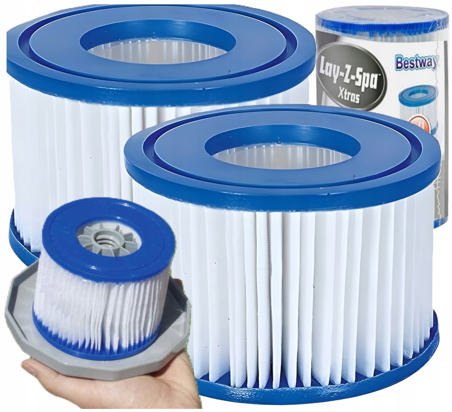 2 x Filtr do bazénu Jacuzzi Lay-Z-SPA Filtrační vložky Bestway 60311