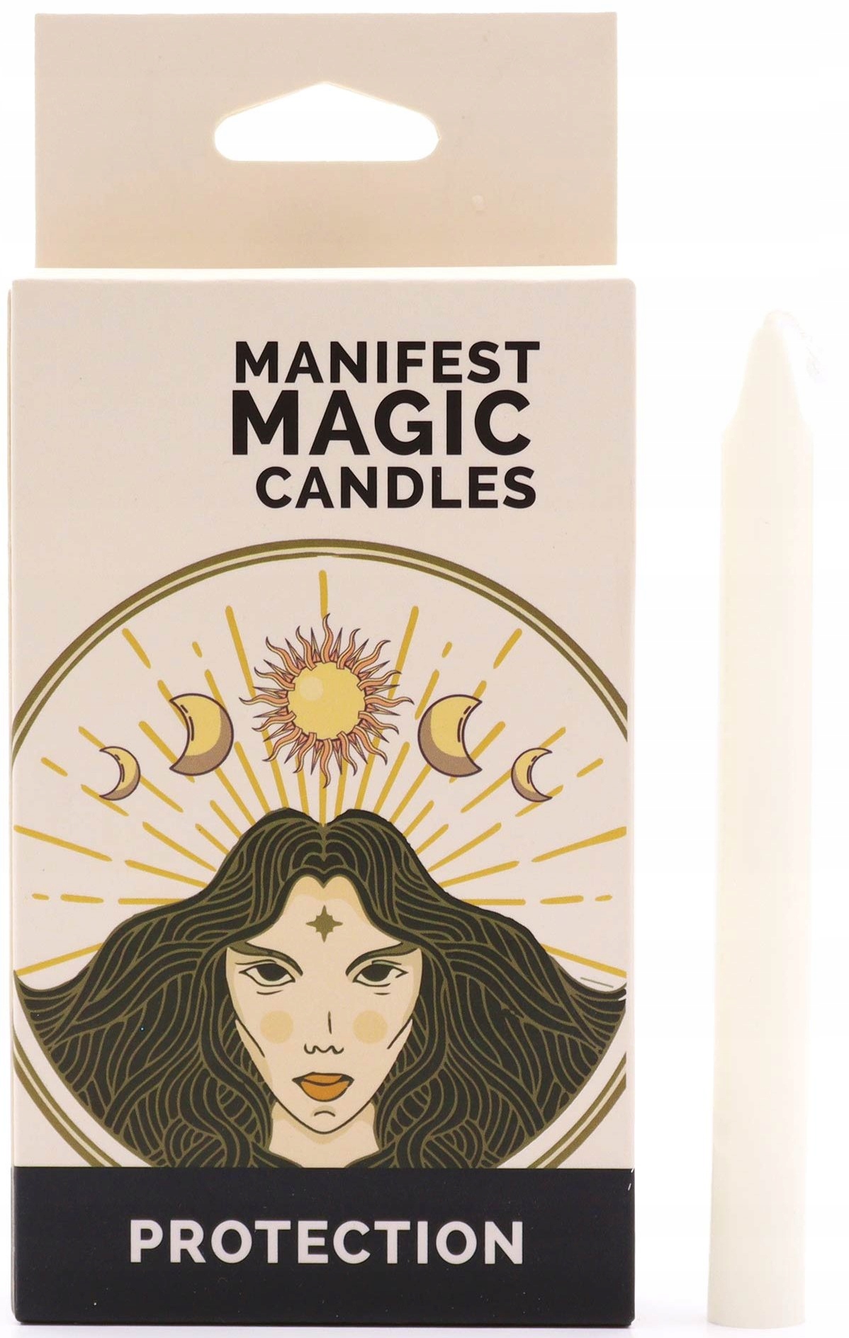 SOJOWA BIAŁA ŚWIECA RYTUALNA 1 SZT., HARMONIA I OCHRONA