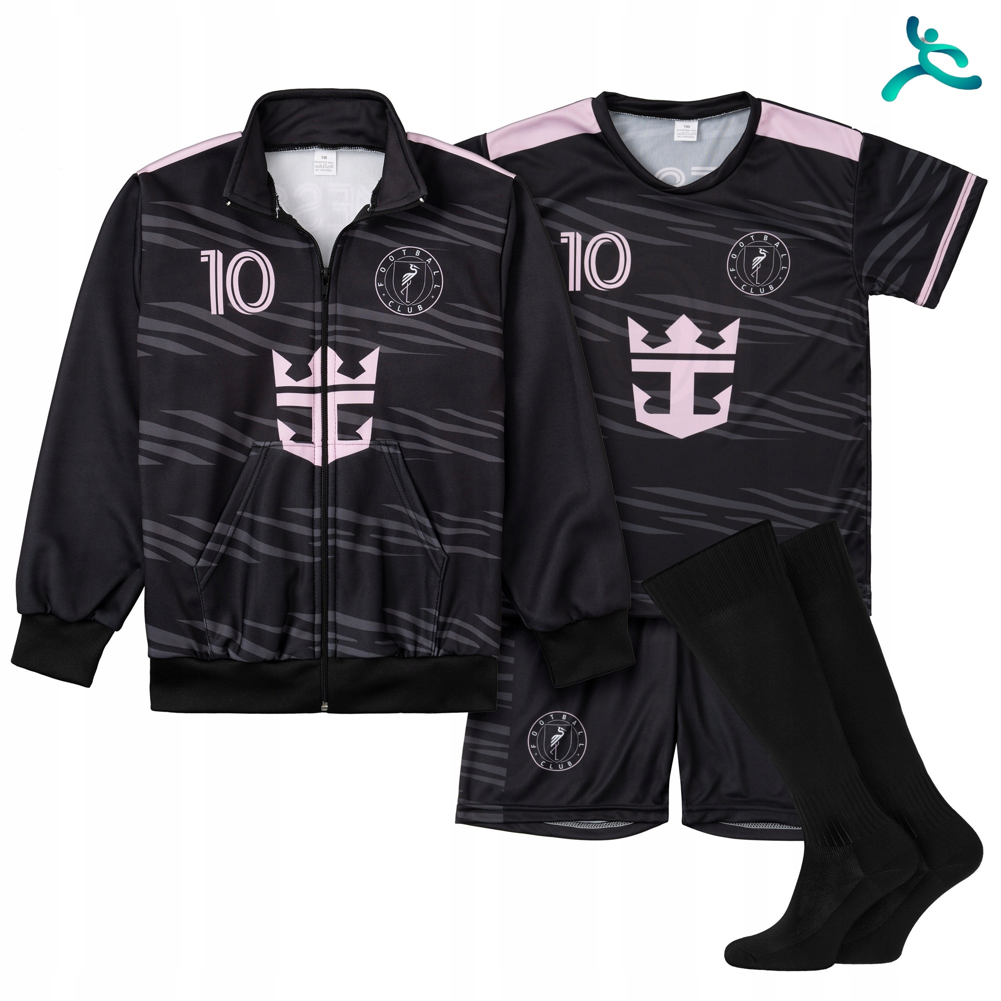 Mikina fotbalové oblečení s návleky Messi vel 158