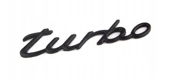 Emblemat Logo Napis Porsche Turbo Czarny Mat