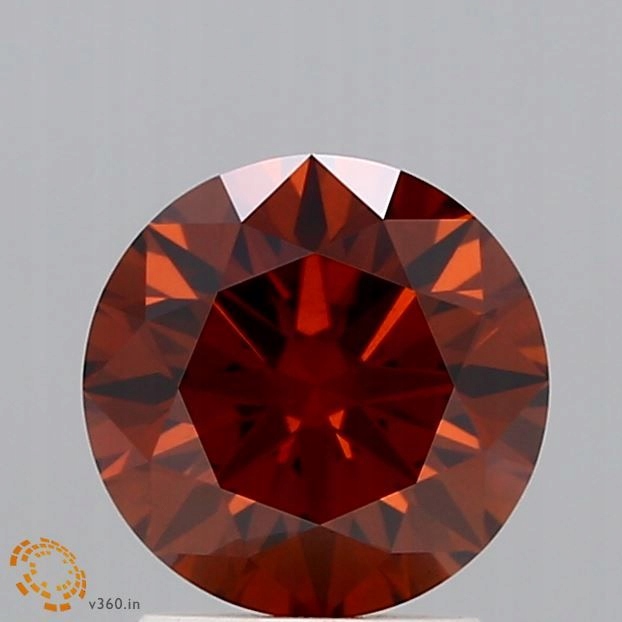 Diament laboratoryjny kolorowy 1.51ct ROUND Fancy Deep Orange VS1 (IGI)