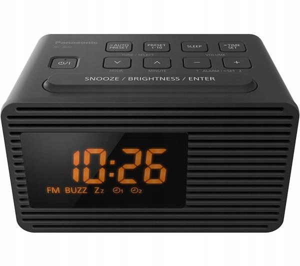 Radioodbiornik Radio Fm Zegar Budzik Panasonic RC-800EG-K
