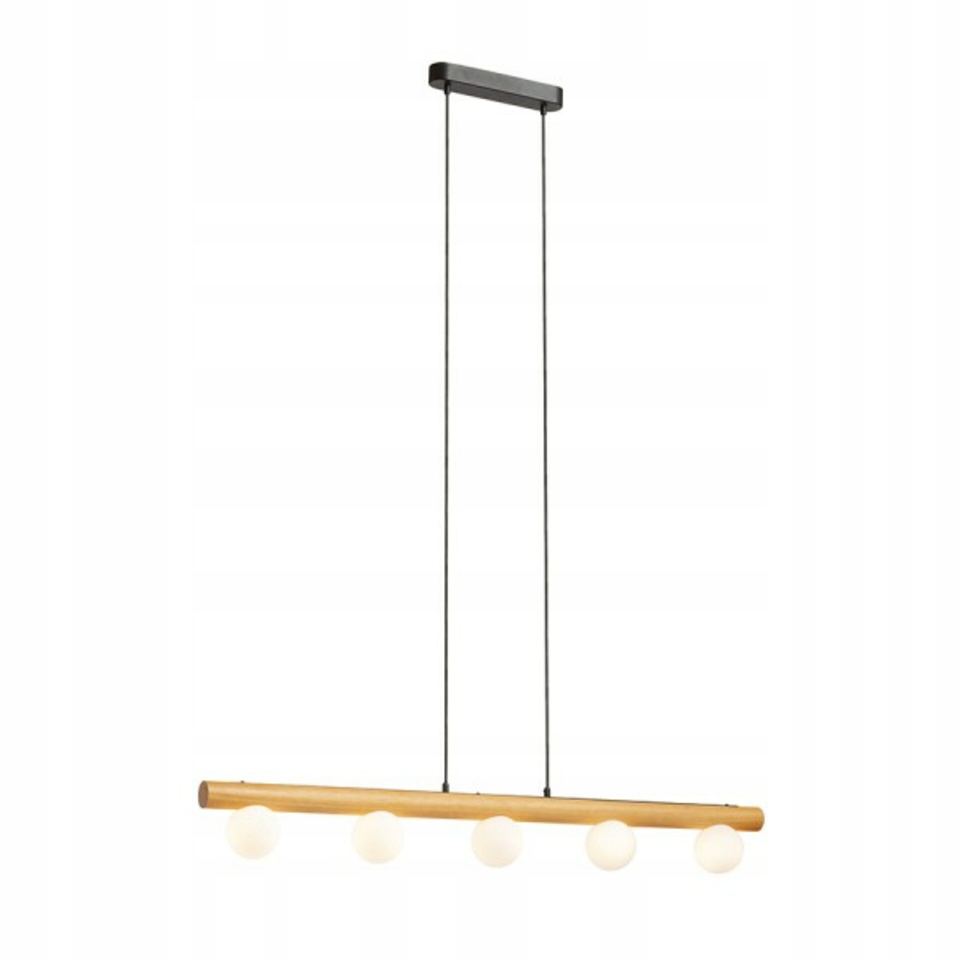 Závesné svietidlo Rendl Noctis drevo/opálové sklo G9 5x7W 120cm