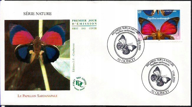Francja 2000, Owady: motyl. FDC