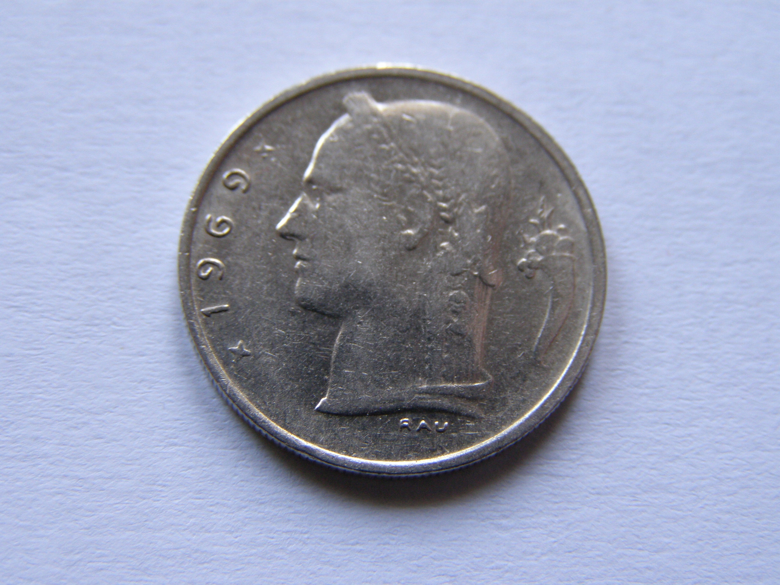 BELGIA 1 FRANC 1969 ROK BELGIQUE !!!!!!!!!!!! 0108