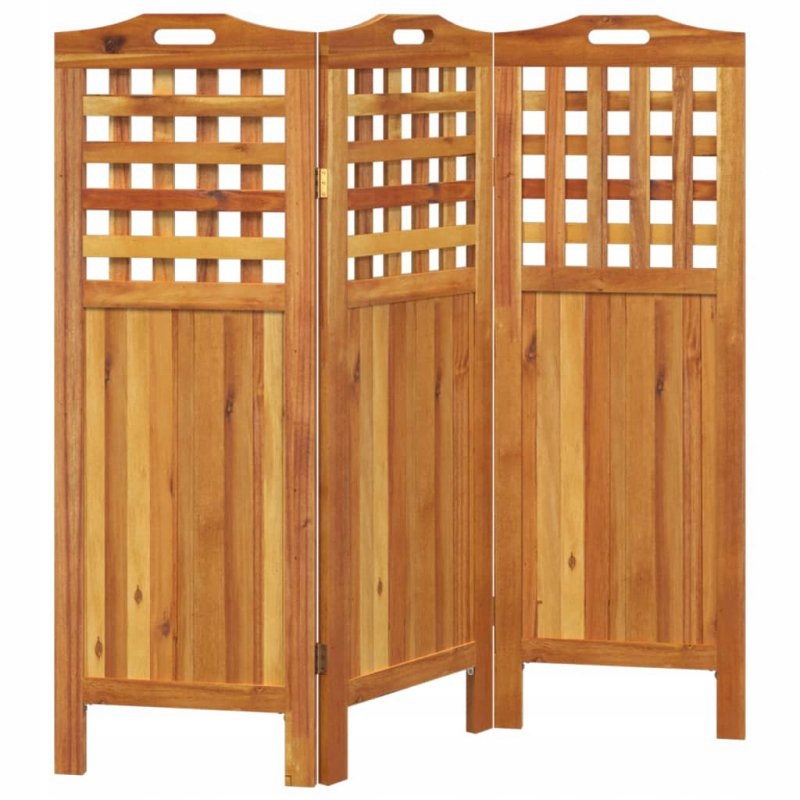 

Parawan 3-panelowy, 121,5x2x115 cm, lite drewno