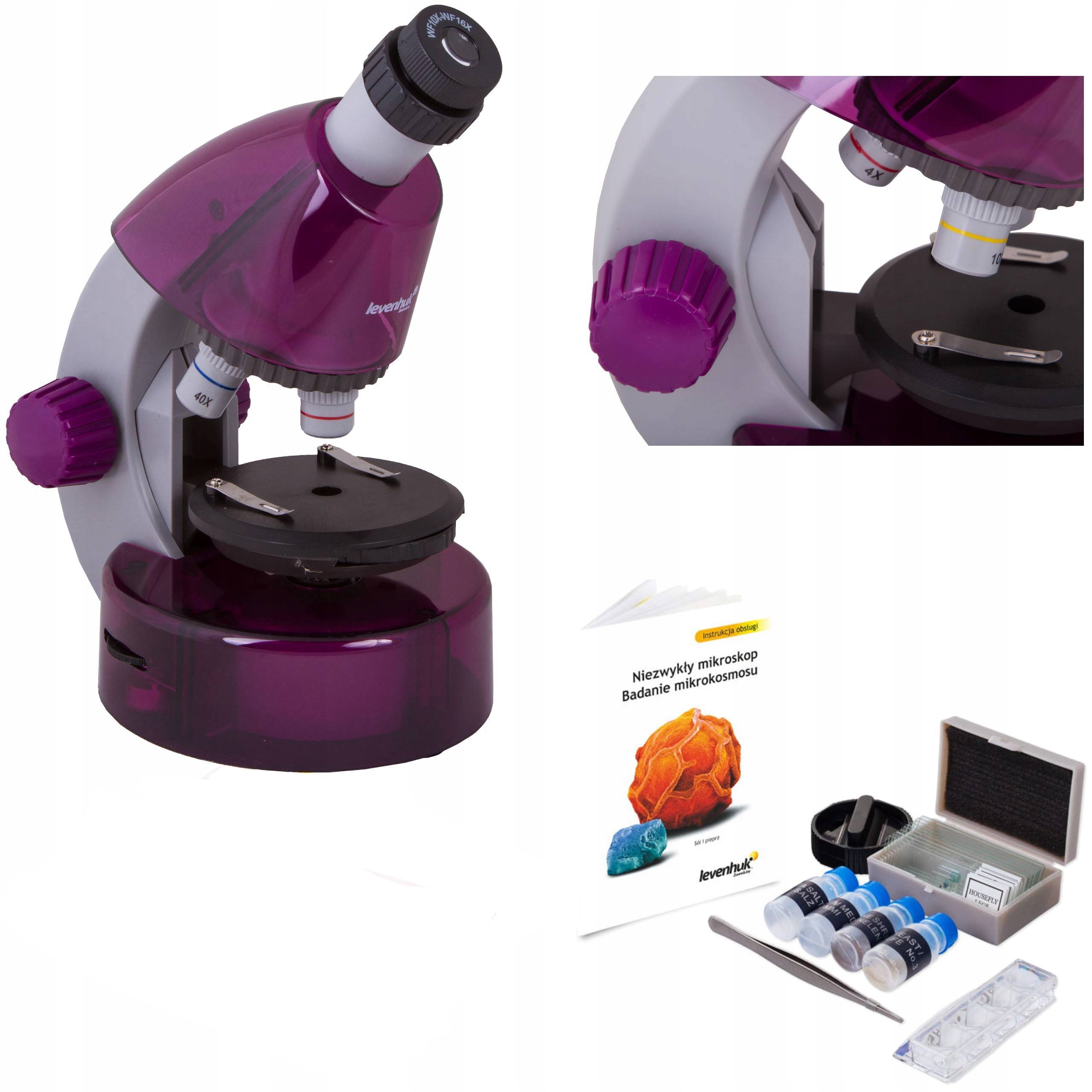 Mikroskop dla dzieci, szkolny, optyczny M101 /640x Zestaw Gratis!
