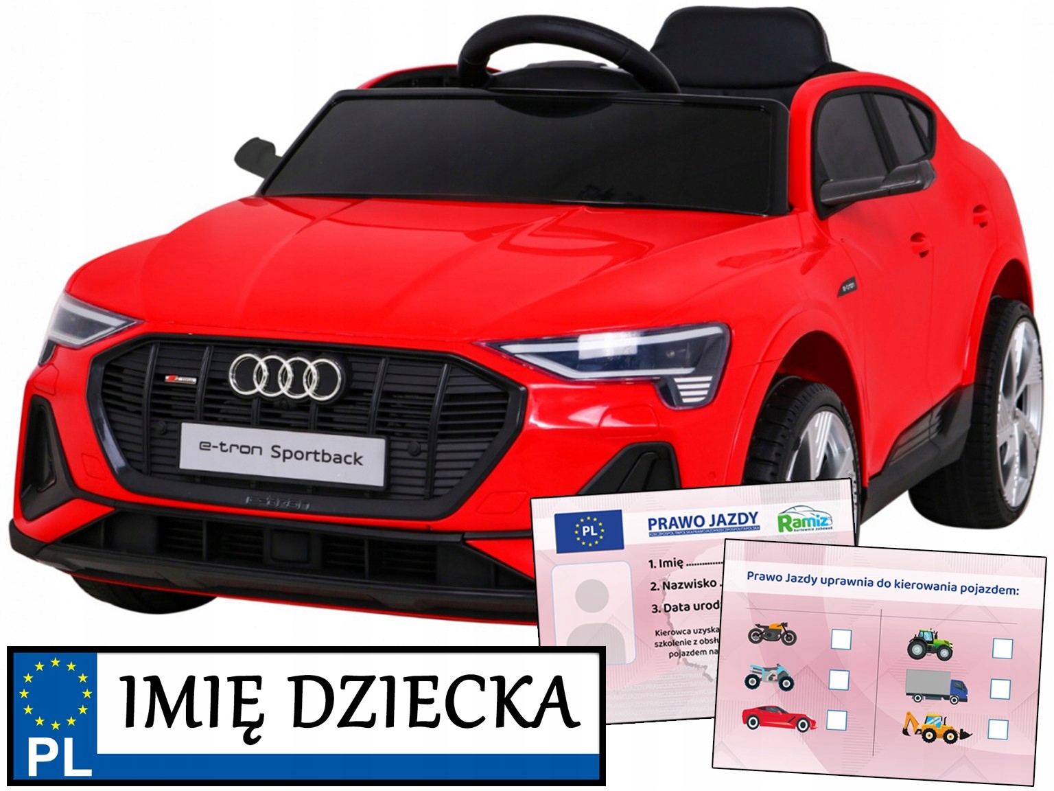 samochodzik elektryczny Audi Rs E-tron Sportback auto pilot 4 silniki