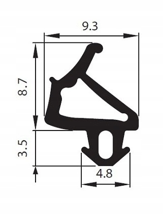 Uszczelka Uszczelki S -1386 PLASTMO WYSOKA 300 mb Marka Stomil
