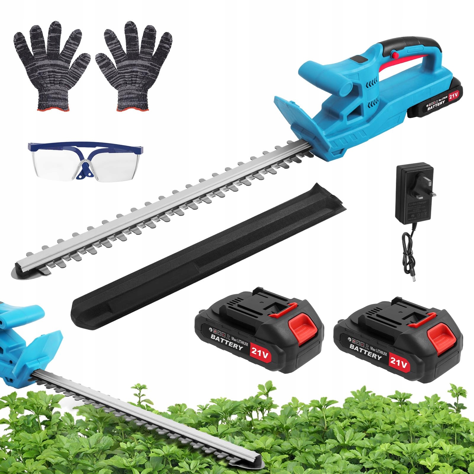 Akumulátorové Nůžky Na Živý Plot Pro Stříhání Keřů 50 CM S 2AKU