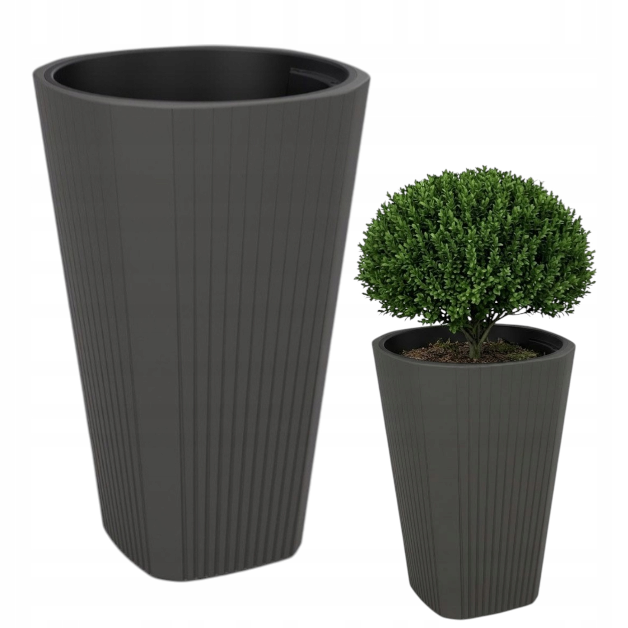 Donica 58x41CM Z Wkładem Doniczka Na Kwiaty Wysoka Plastikowa Kwietnik