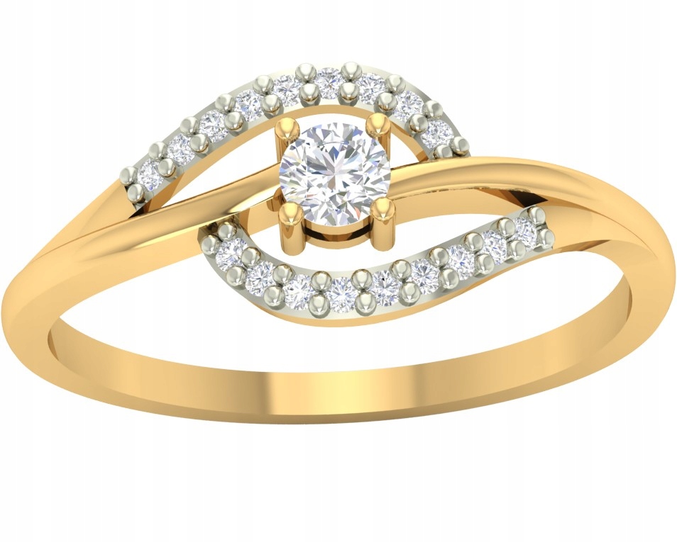 Elegantní Zlatý Prstýnek Ryzost 585 Pro Ženu