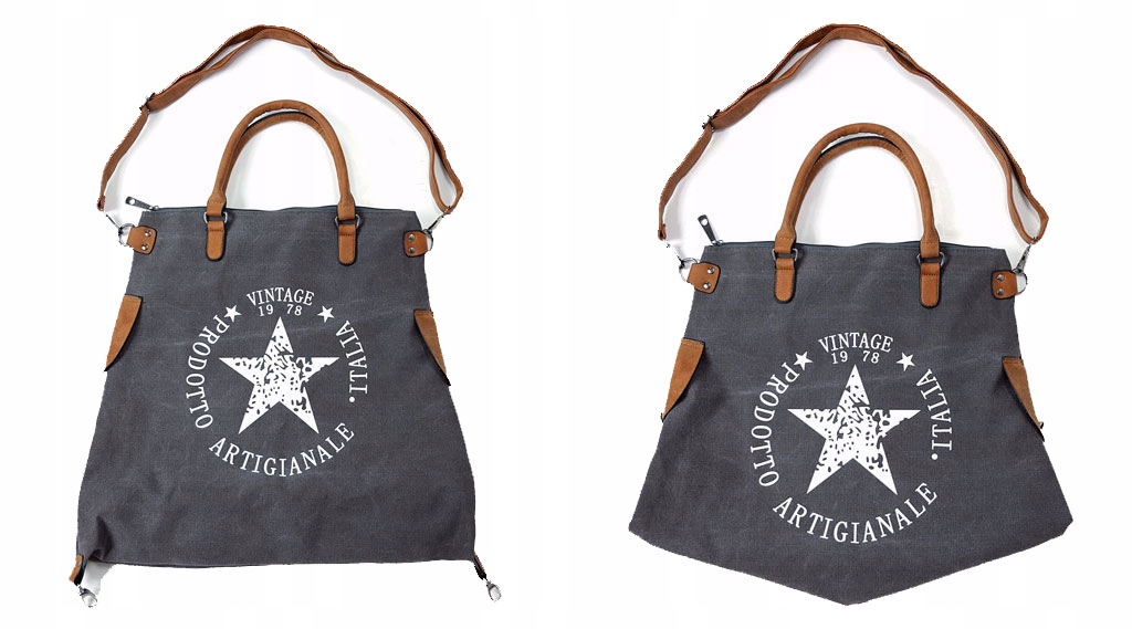 

Torebka Gwiazda Vintage Worek Shopper Bag Torba XL