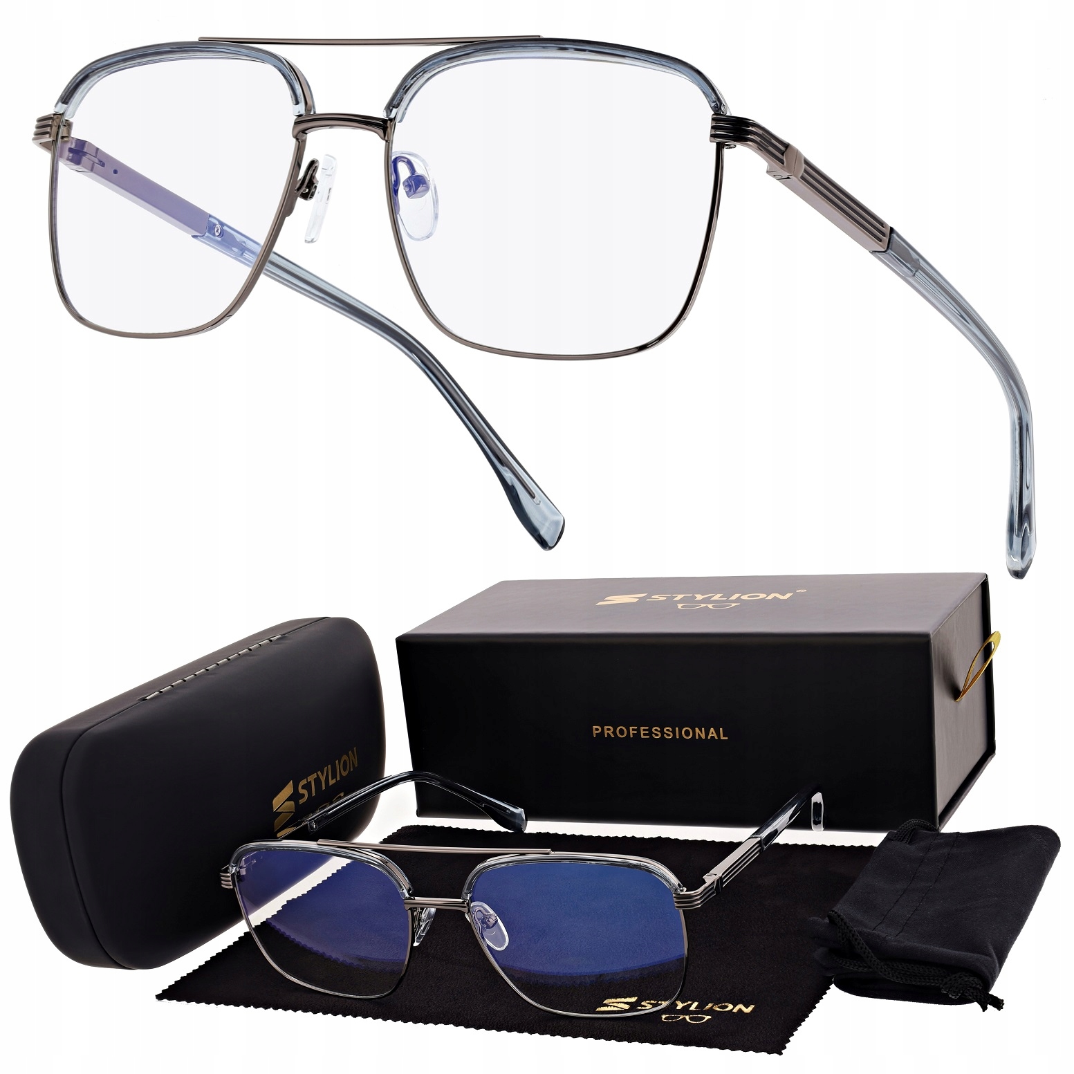 Pánské pilotní brýle Bez Dioptrií Pro Počítač Rámečky Premium s teleskopy