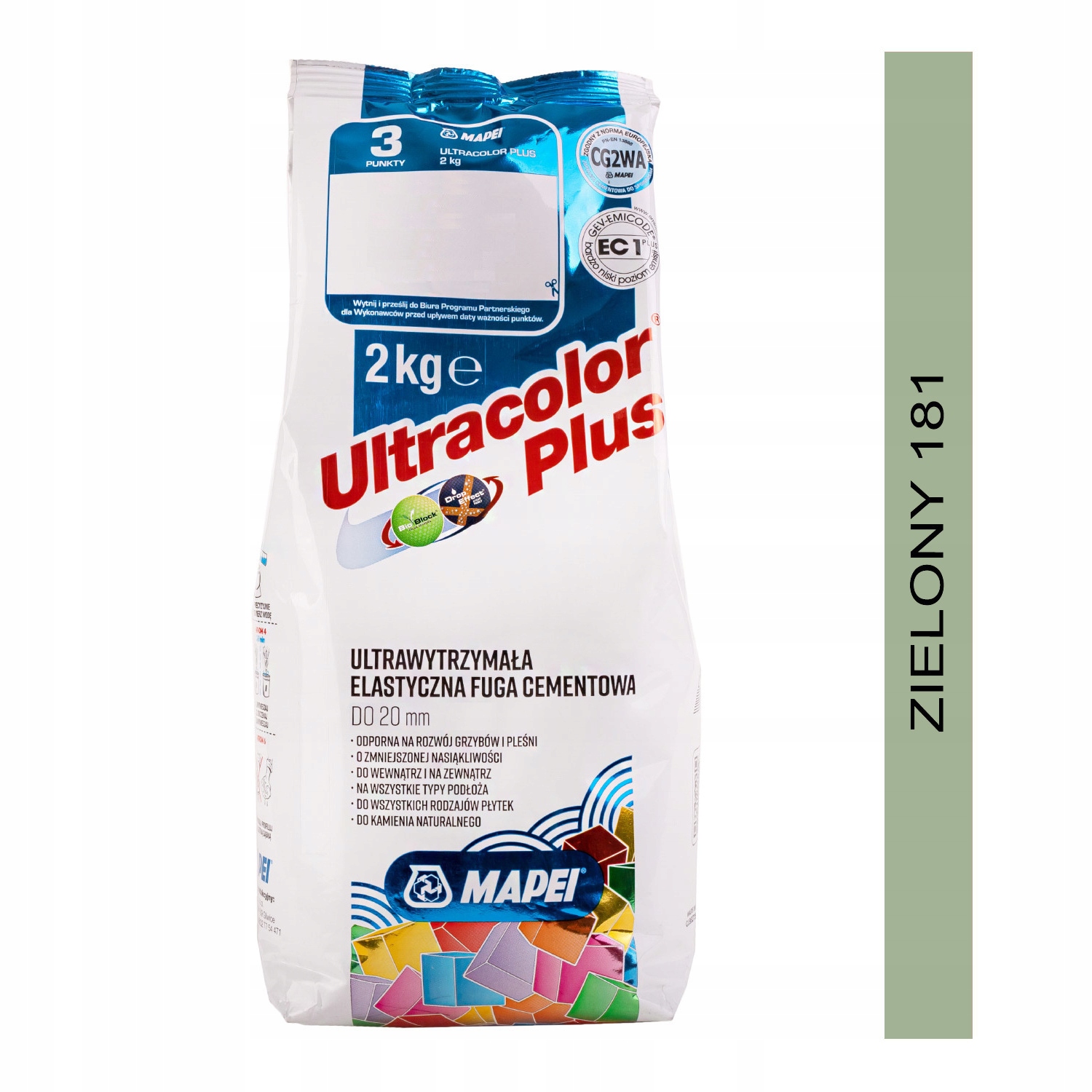 

Fuga Mapei Ultracolor Plus 2 kg zielony (181)