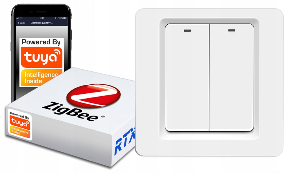 

Włącznik Światła 2 Klik. ZigBee Tuya #działa bez N