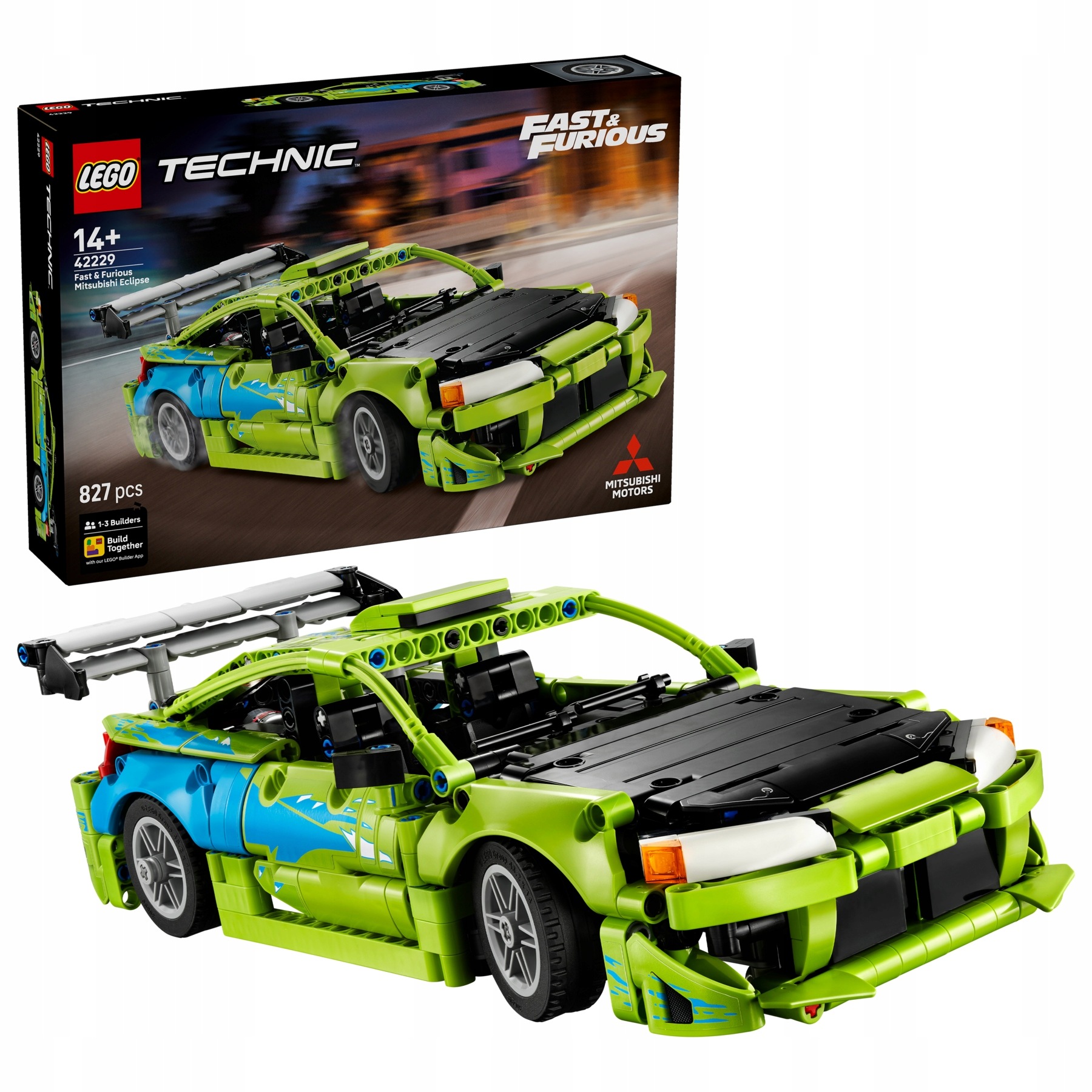 Lego Technic 42229 Fast and Furious Mitsubishi Eclipse Rychle a zběsile