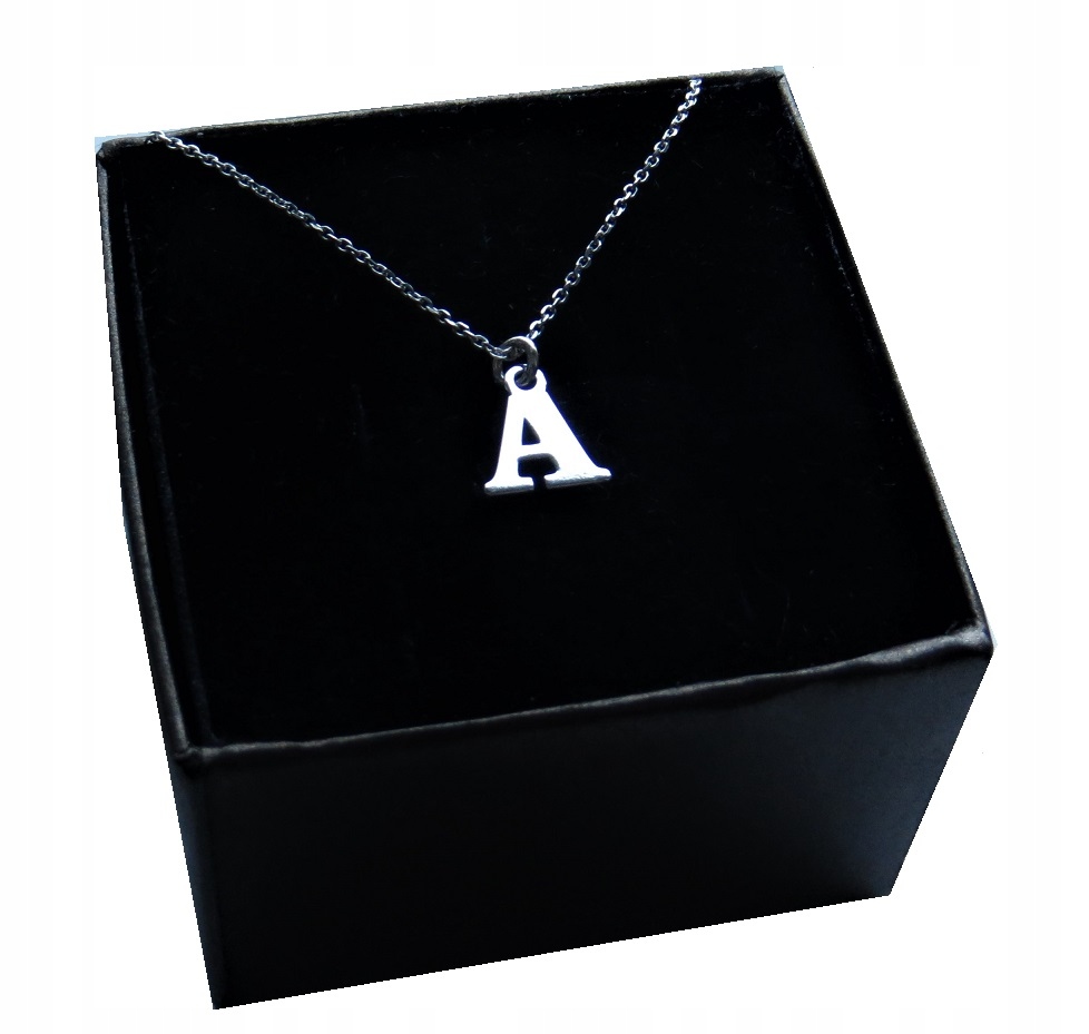 

Naszyjnik łańcuszek literka z literką A srebro 925