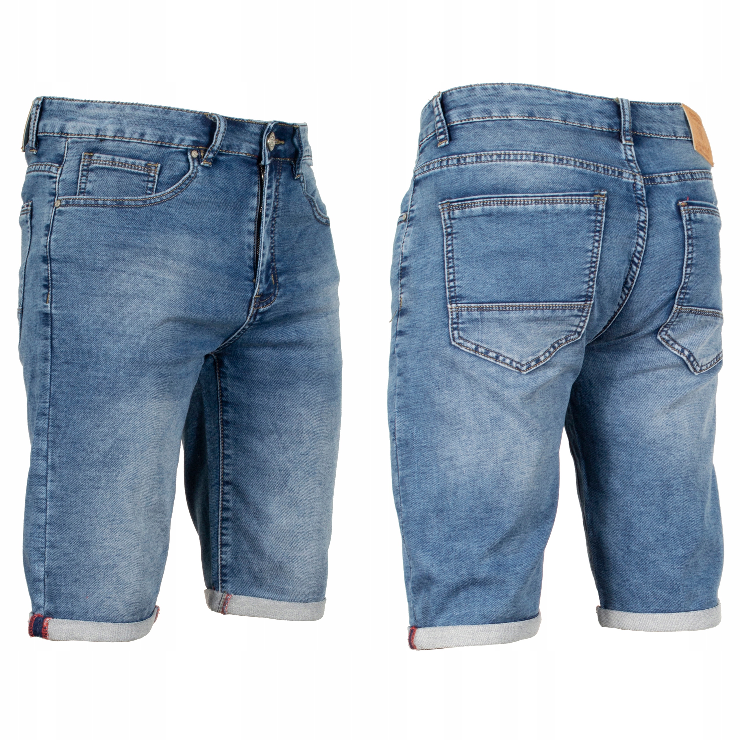 Krótkie spodnie męskie jeans W:35 98 CM spodenki niebieskie