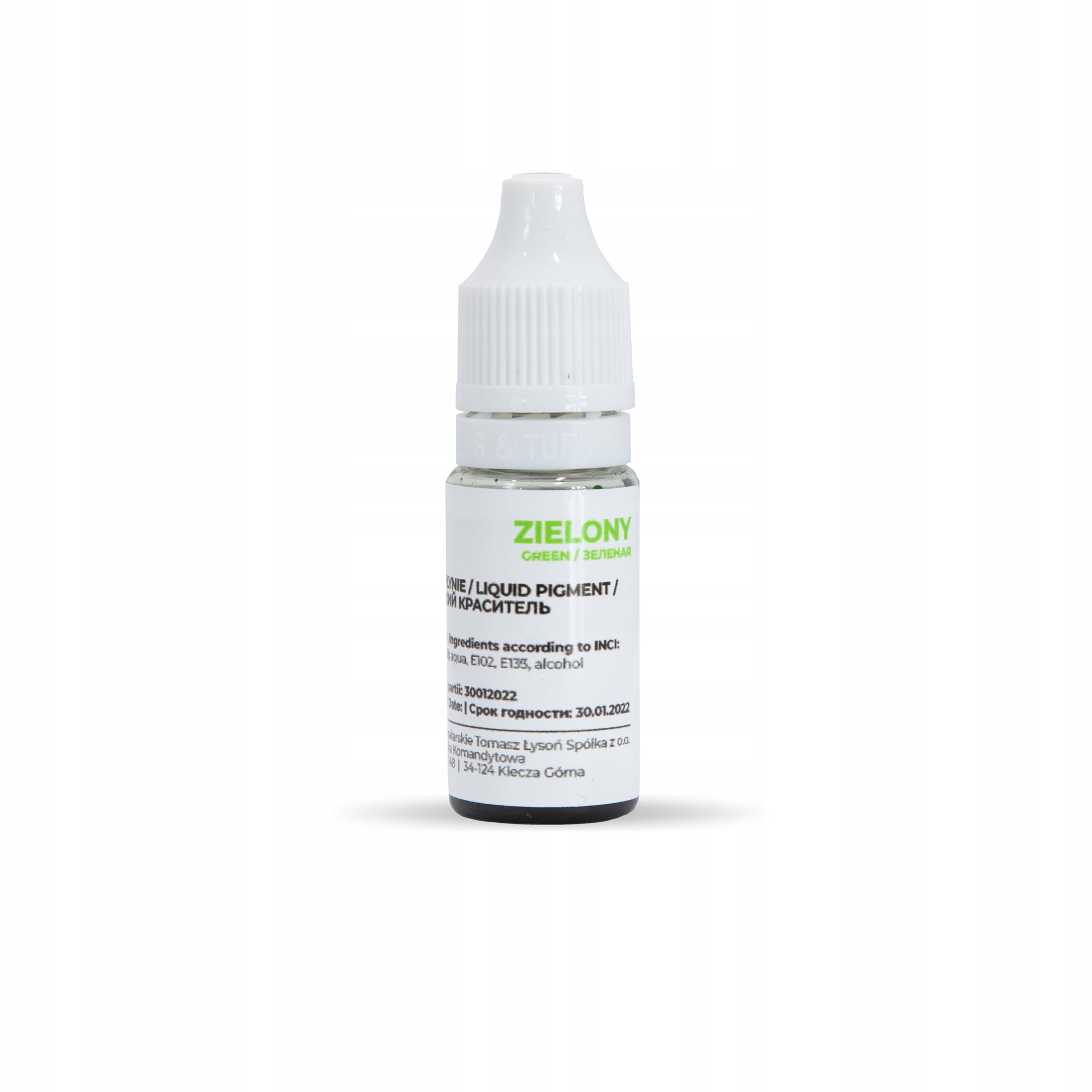

Barwnik do mydła zielony 10ml kreatywne pudełko