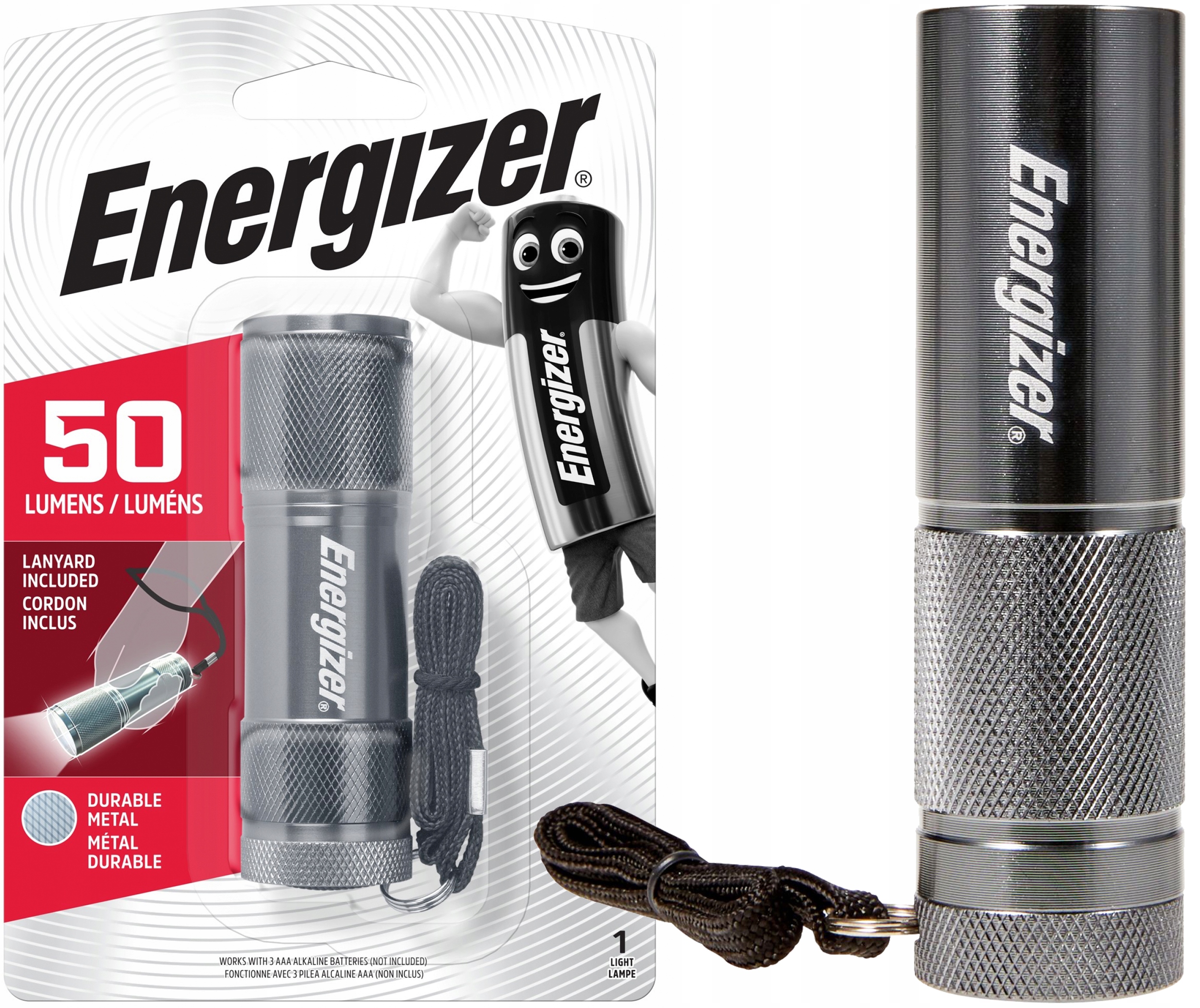 Mocna latarka Energizer 3 LED Metal light Metalowa