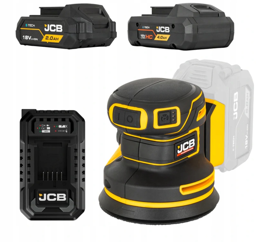 Akumulátorová Excentrická Bruska 18V 125 mm 2 x 5 Ah Nabíječka Originál