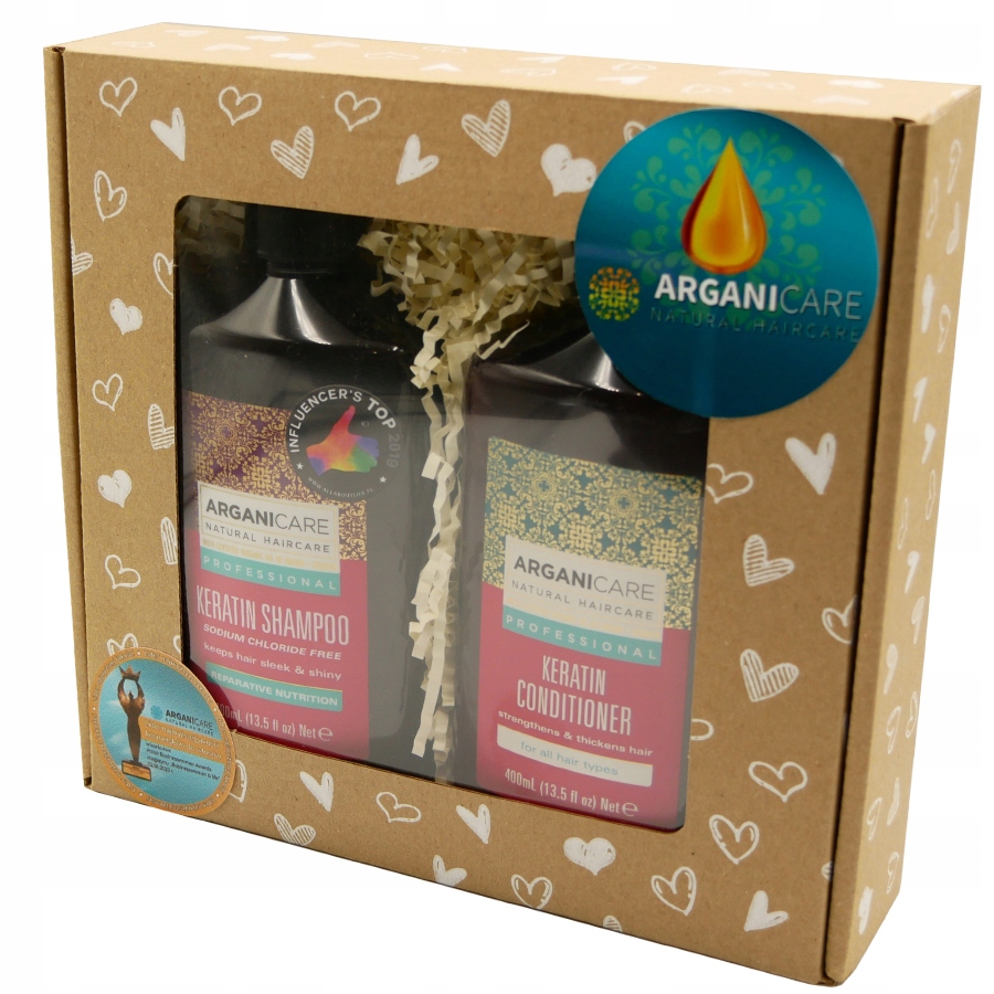Zestaw Arganicare Keratin szampon i odżywka do włosów z keratyną