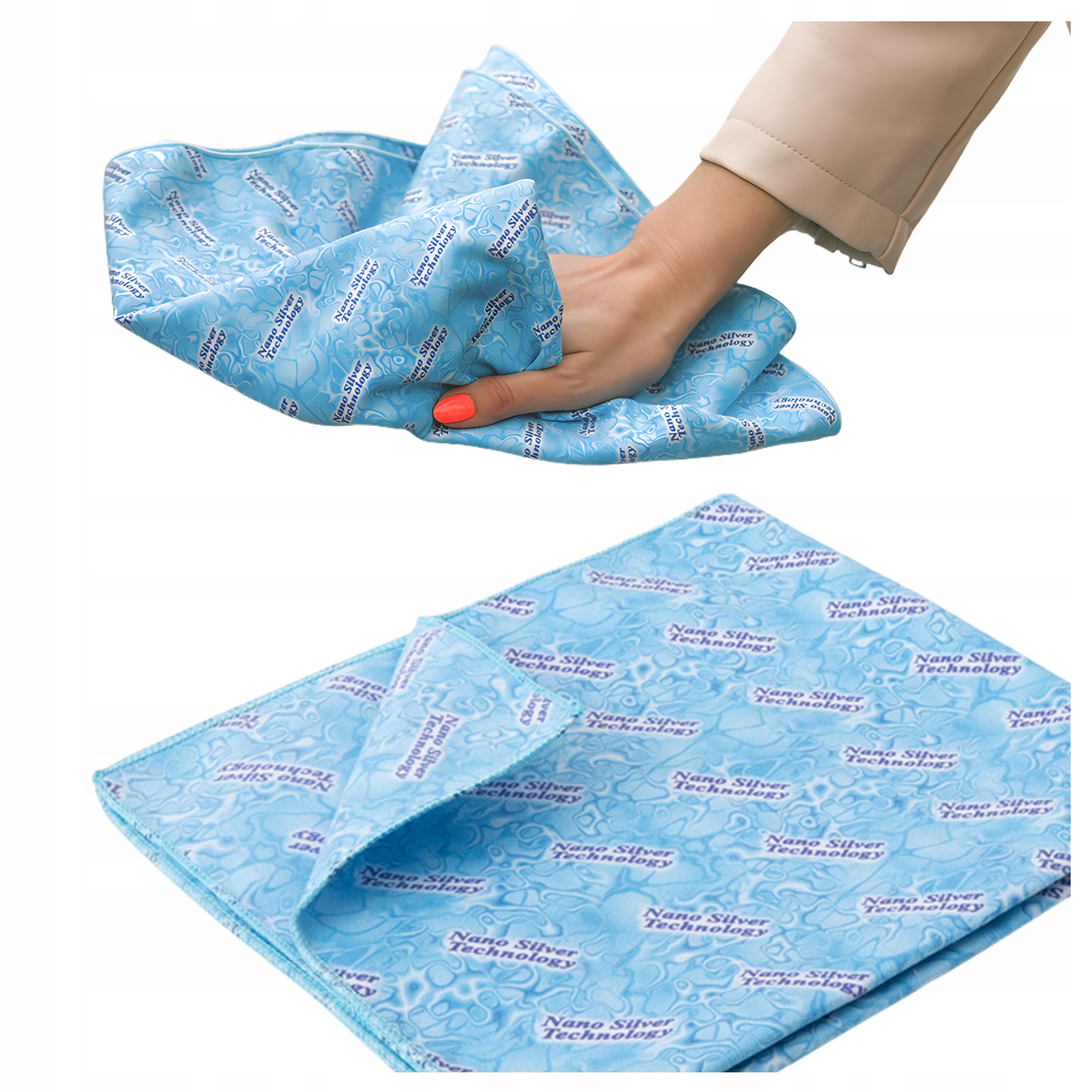 Raypath Utěrka na mytí oken Sklo L 38x41 cm Sunbeam Mořská modrá