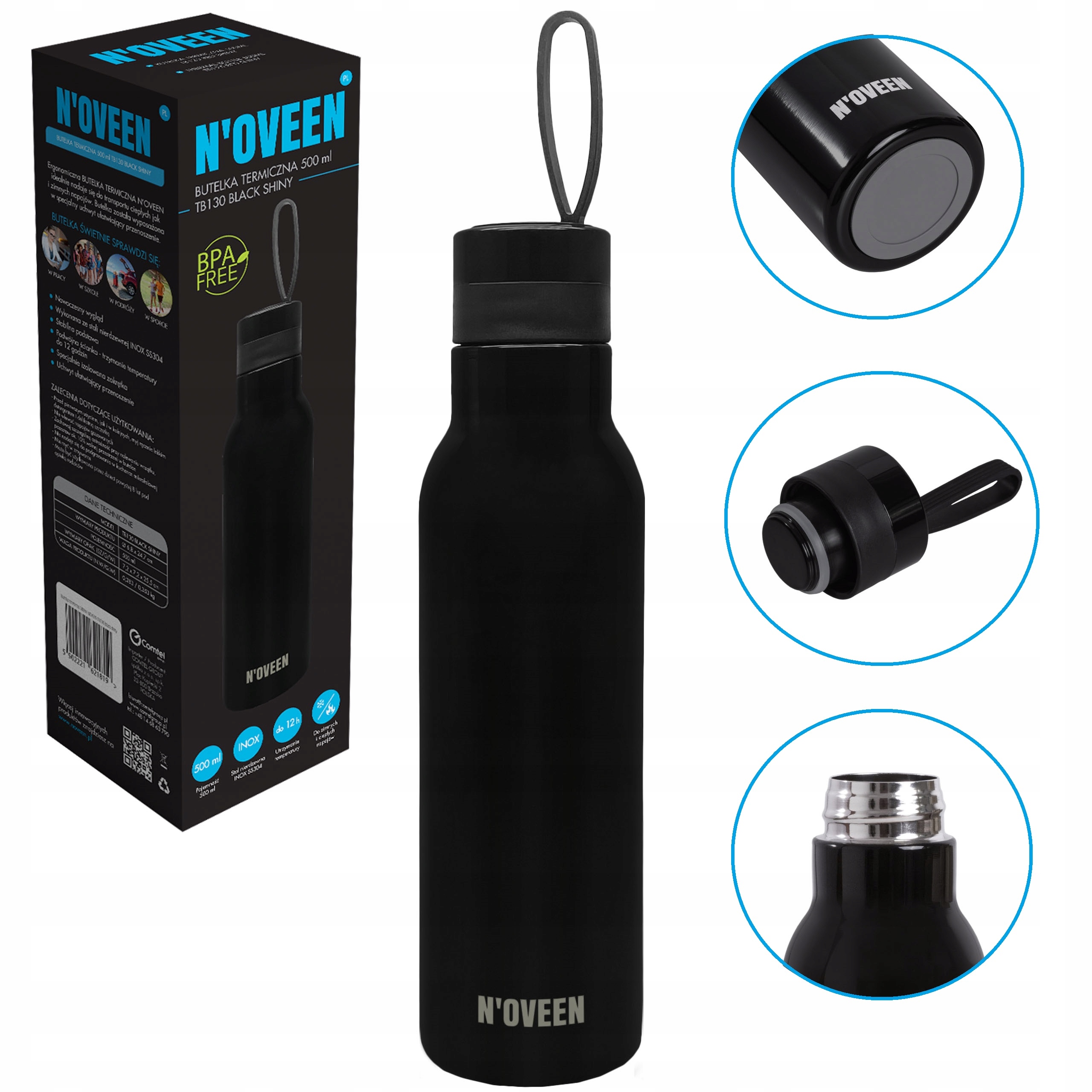 

Butelka Termiczna Termos Turystyczny Stal 500ml