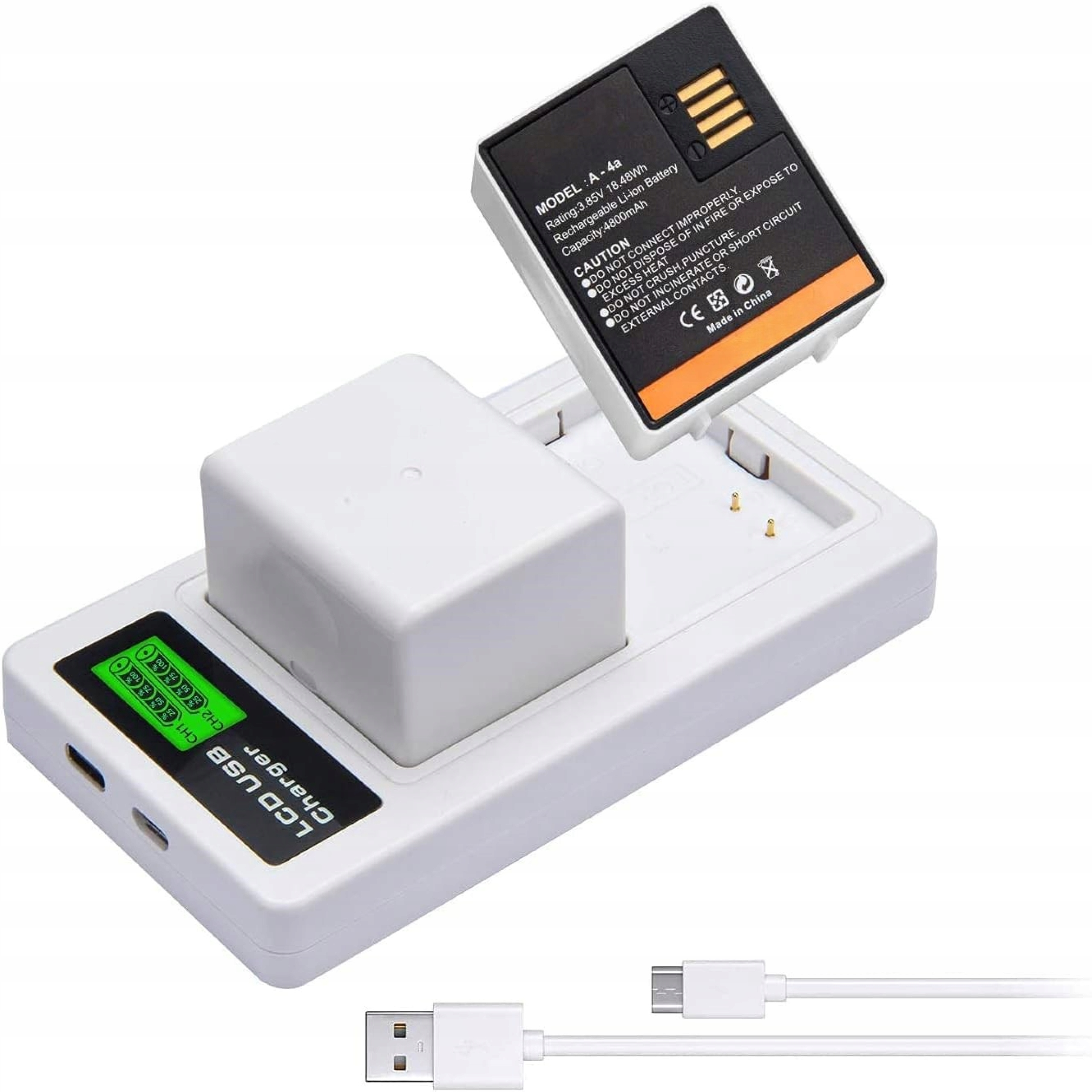 Set 2x Akumulátor Slod Pro Kamery Arlo Pro PRO2 Ultra Nabíječka 4800 mAh