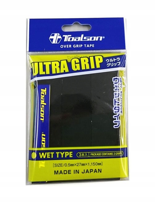 Vrchné obaly TOALSON ULTRA GRIP čierne 3 ks