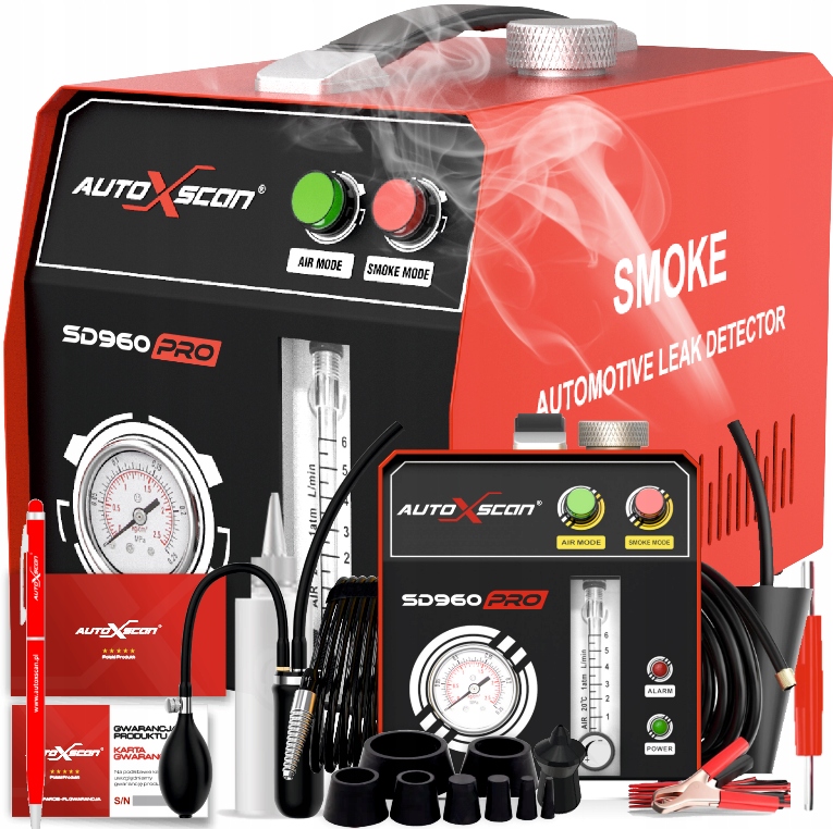 TESTER SZCZELNOŚCI AUTOXSCAN SD960PRO zadymiarka + ZESTAW KORKOW +