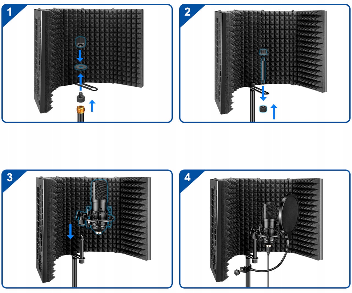 MOZOS 5P METALOWA KABINA AKUSTYCZNA DO MIKROFONU WYCISZAJĄCA SOUND SHIELD Kod producenta MSHIELD-CABIN-5P