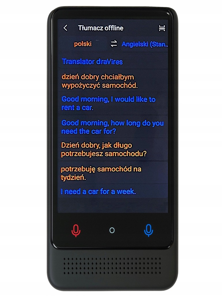 Obojsmerný príručný prekladač naživo bez intenetu