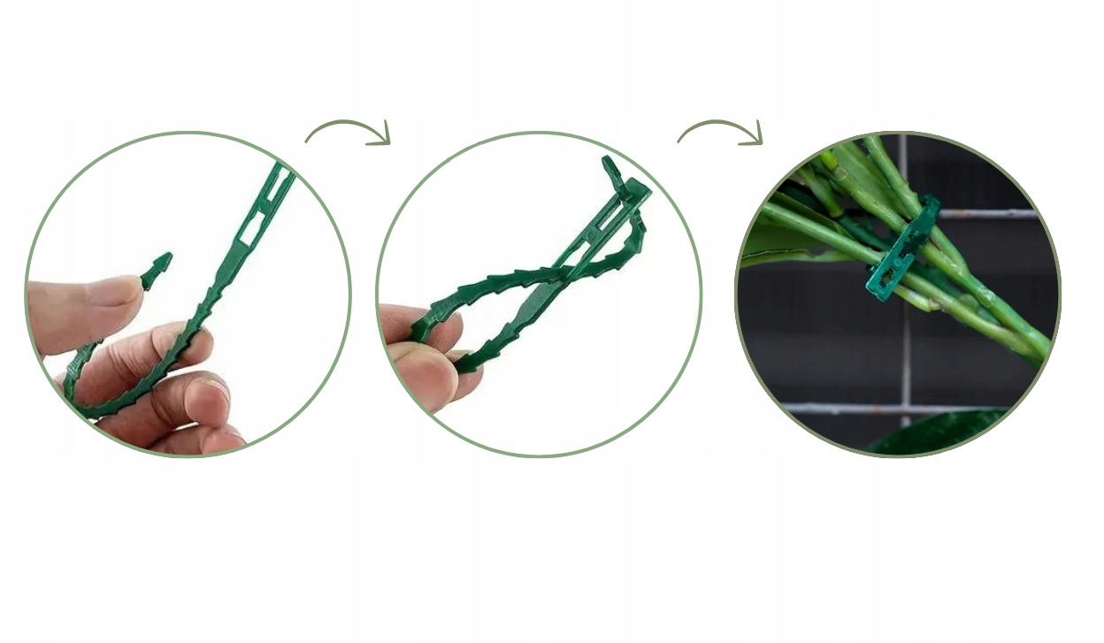 Spinki opaski klipsy zaciskowe ogrodowe do roślin mocowania łodyg 20zt EAN (GTIN) 5901292652562