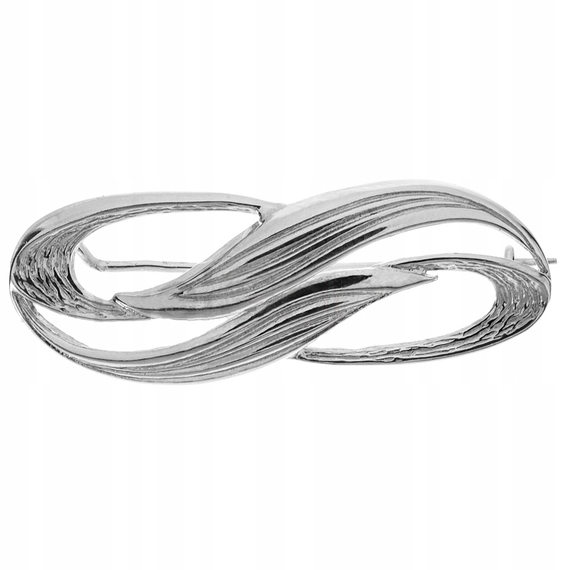 Krásná Stříbrná Brož Do Saka S Výřezy 925