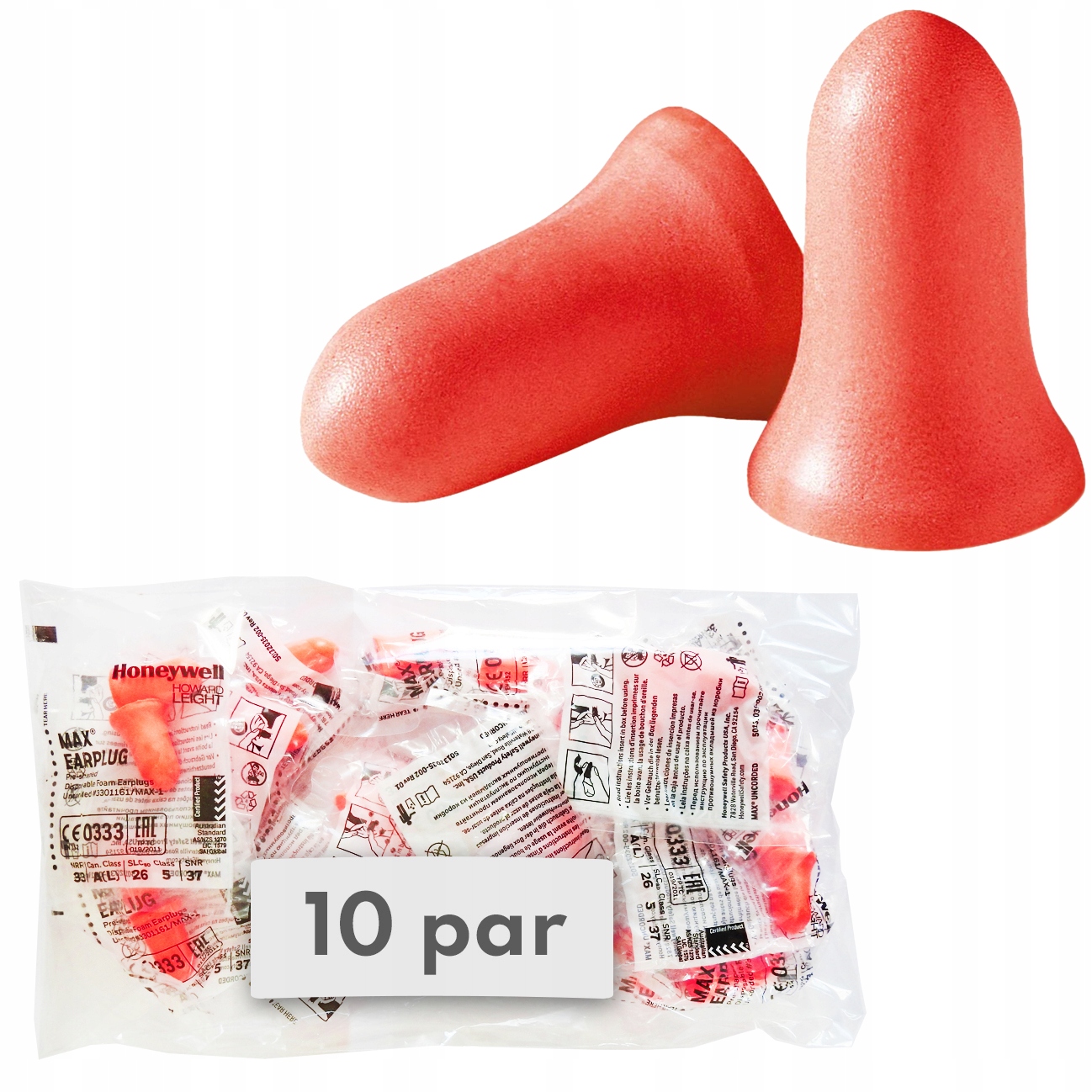 

Zatyczki Stopery do uszu Honeywell Max 10 par