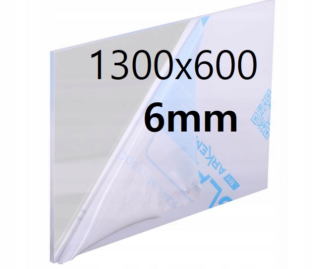 Plexi /plexi Plexa Bezbarvá na míru 1300x600x6 mm Akrylová Deska