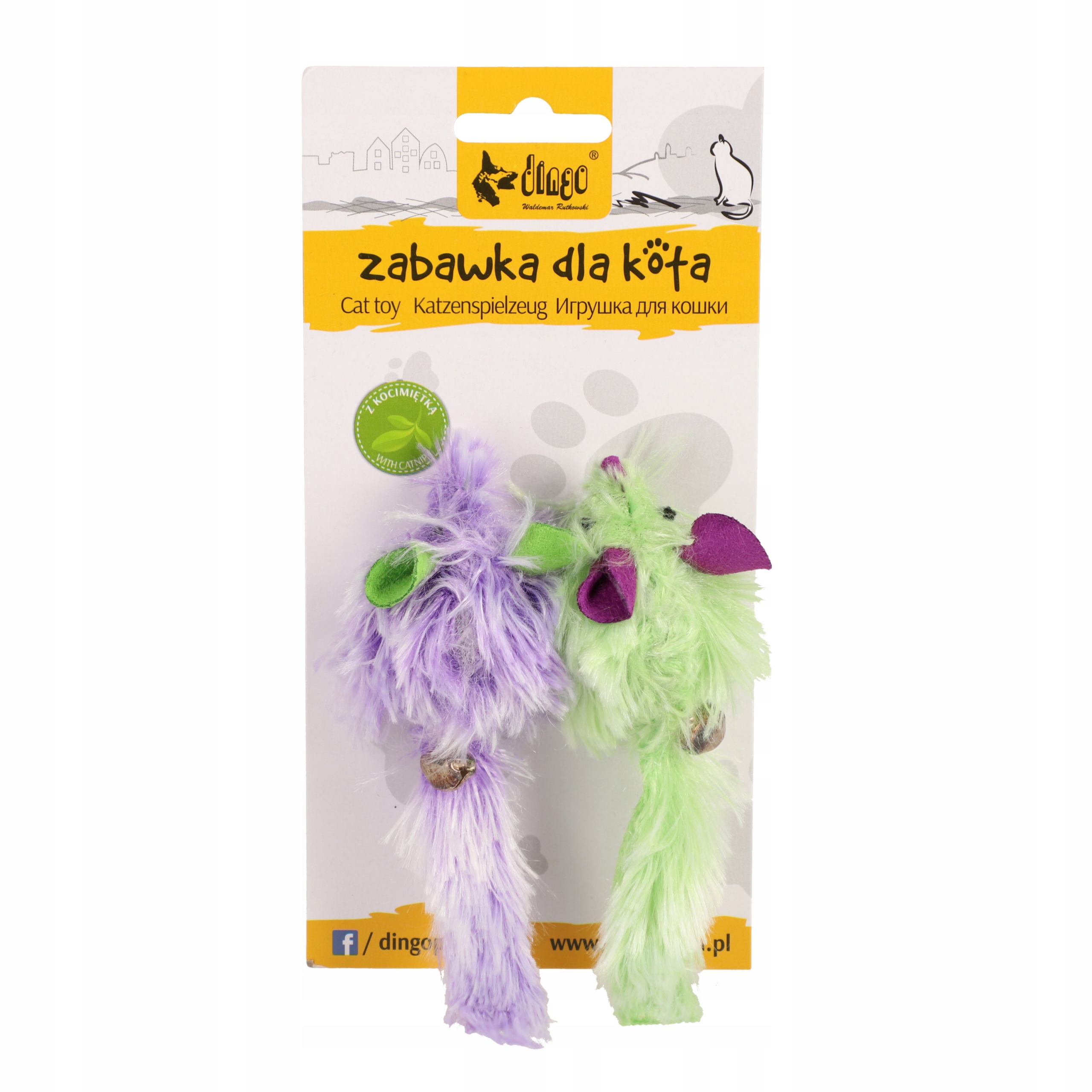 

Dingo Zabawka dla kota myszki Disco 2 szt.