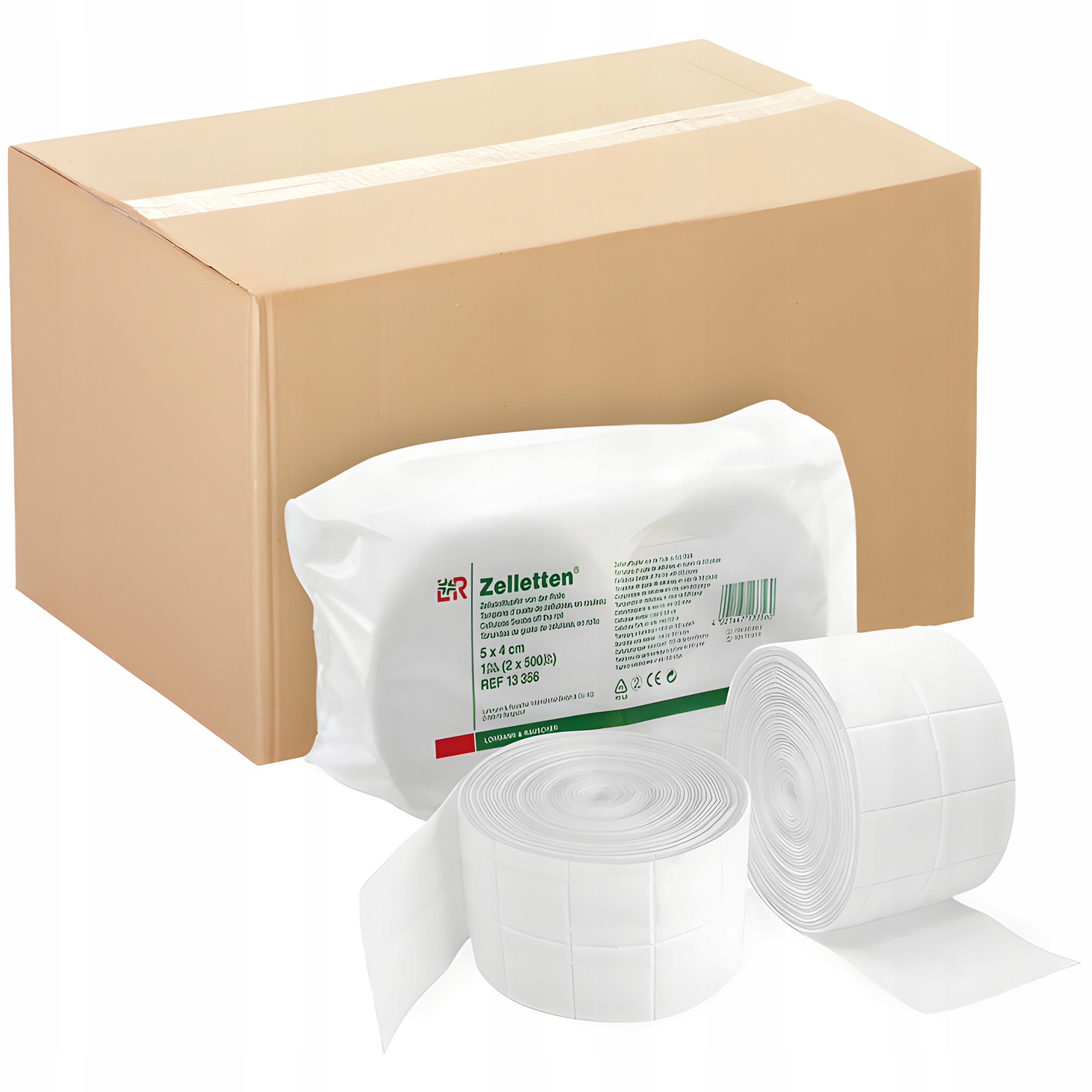 Bezprašné tampony Zelletten Silné 12 vrstev Sada Karton 12000 ks