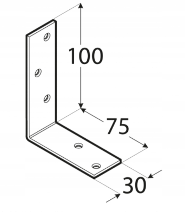 KĄTOWNIK BELKI 100X75X30 KB1 ŁĄCZNIK 10 SZT. Kod producenta 4015