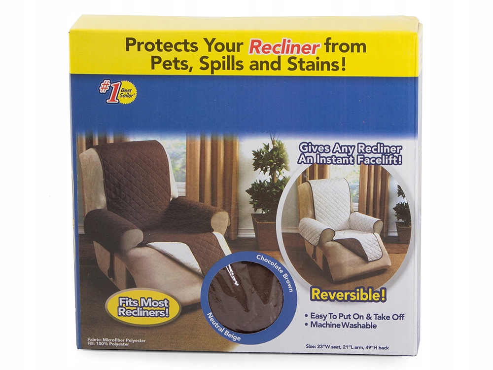 POKROWIEC NA FOTEL NARZUTA DWUSTRONNA OCHRANIACZ Materiał wykonania mikrofibra