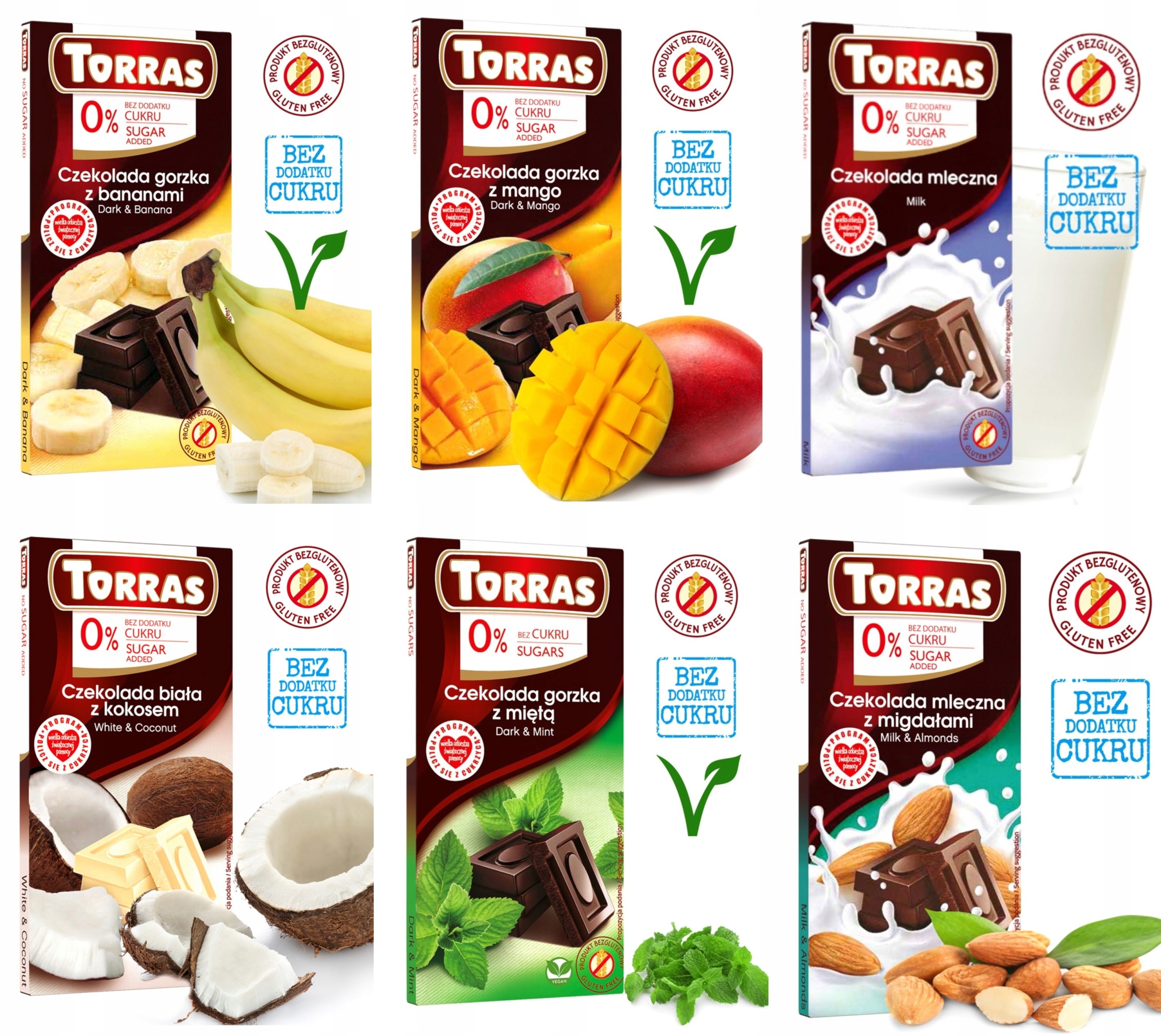 Levně 6 x Čokoláda Bez Cukru pro diabetika sada Dárek pro ženy 6 čokolád