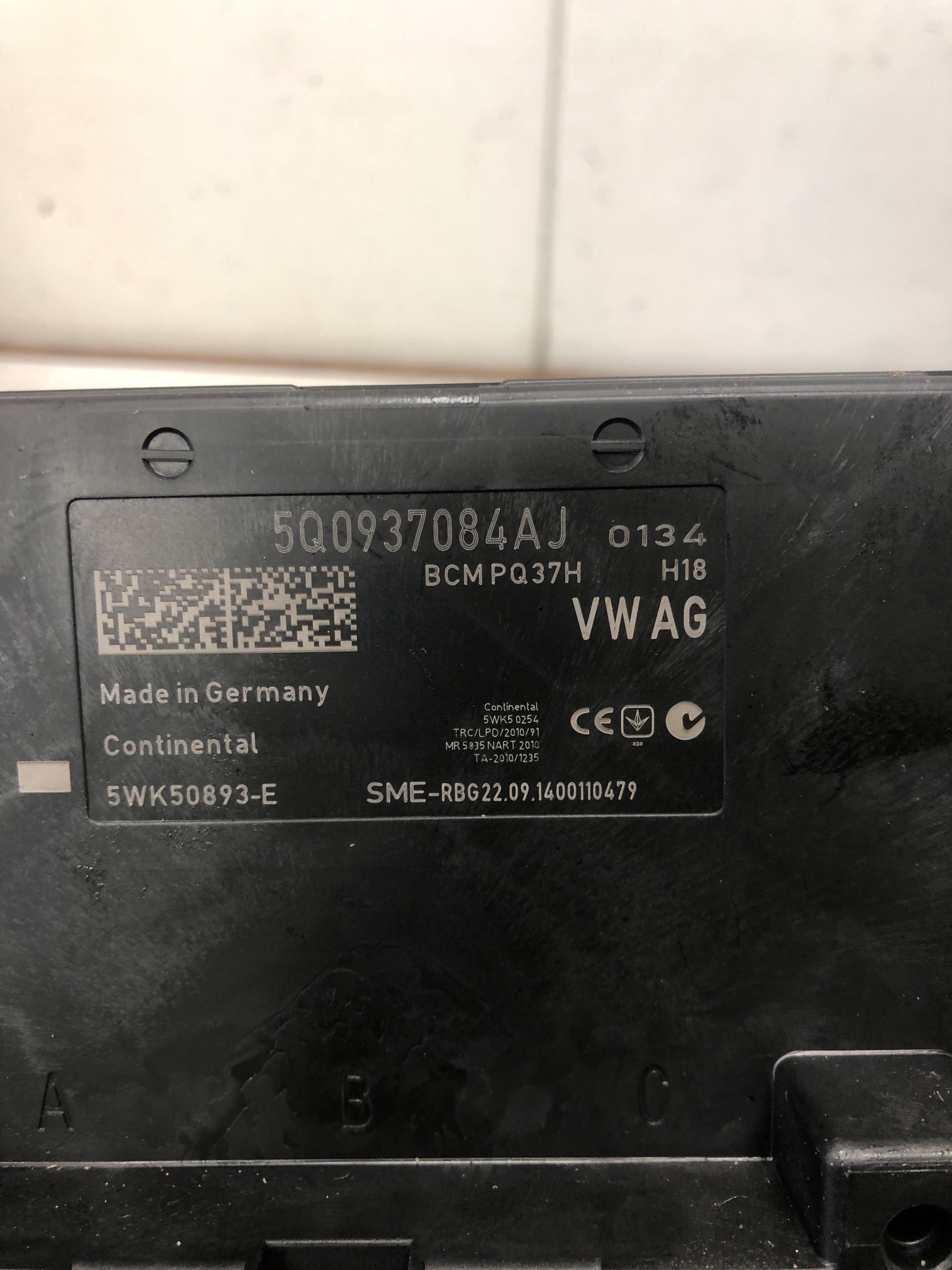 comfort control unit SEAT LEON III 5Q0937084AJ