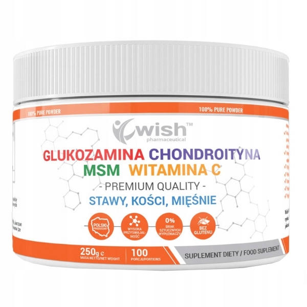 WISH GLUKOZAMÍN CHONDROITÍN MSM VITAMÍN C 250 G